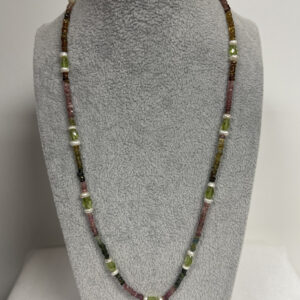 Tourmaline and Peridot Necklace #030
