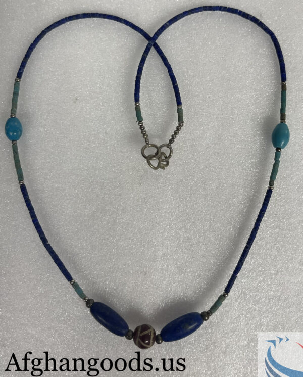 Lapis and turquoise necklace #021 - Image 2