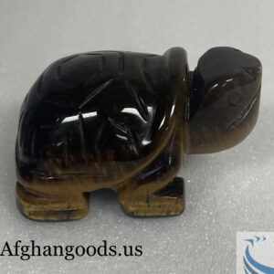 Tiger Eye Carved Turtle #043
