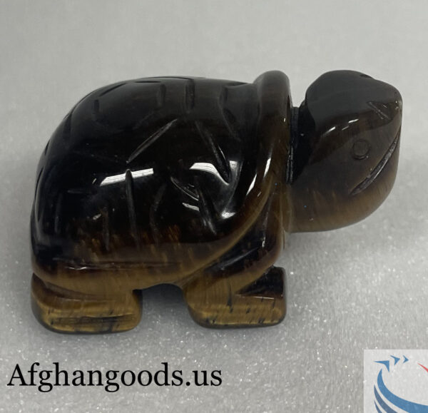 Tiger Eye Carved Turtle #043